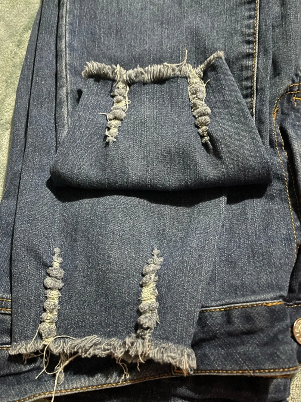 SHEIN Dark Blue Skinny Jeans with Subtle Fade. MAKE AN OFFER - Picture 4 of 5